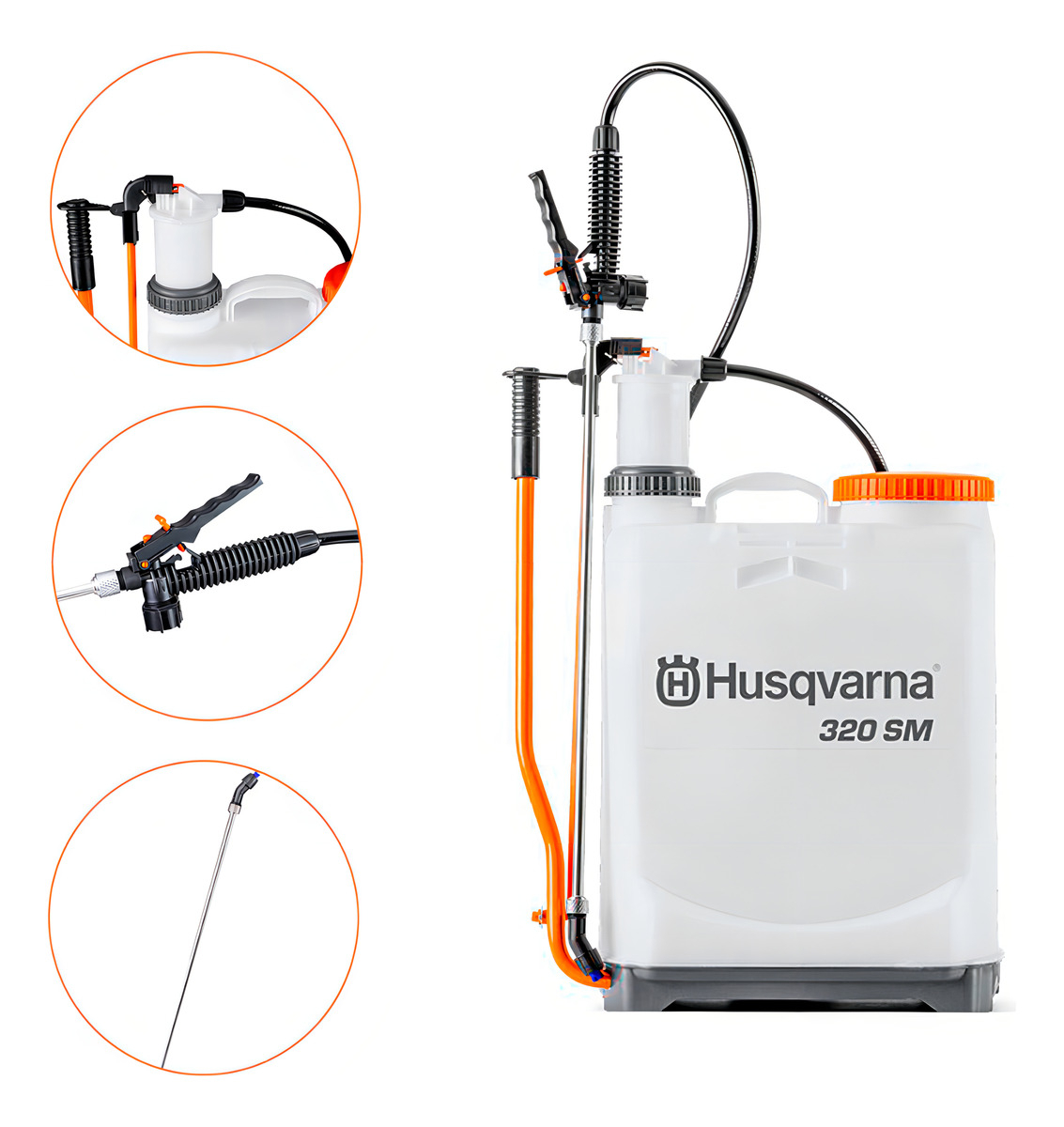 Pulverizador Manual De Mochila Husqvarna 20 Litros Husqvarna Blanco