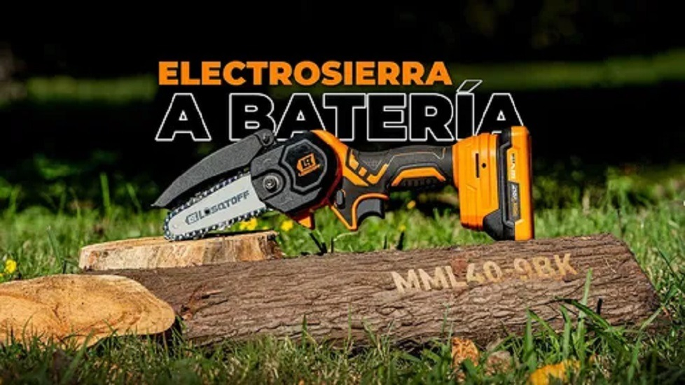 Mini Motosierra Con 2 Baterias Cargador Cadenas 18v Lusqtoff - Imagen 7