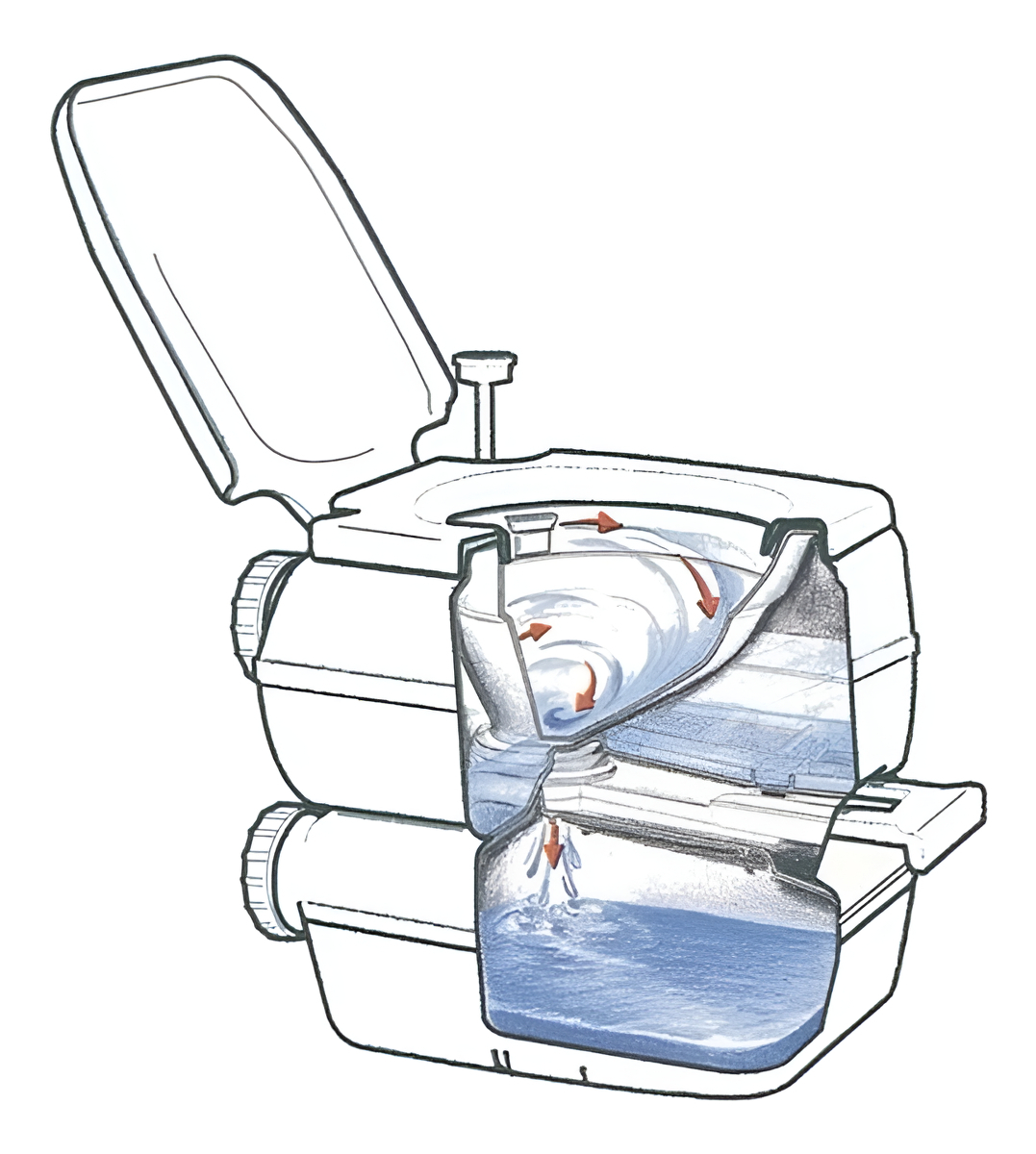 Baño Químico Portátil 20lt. Inodoro W.c. Color Gris - Imagen 3