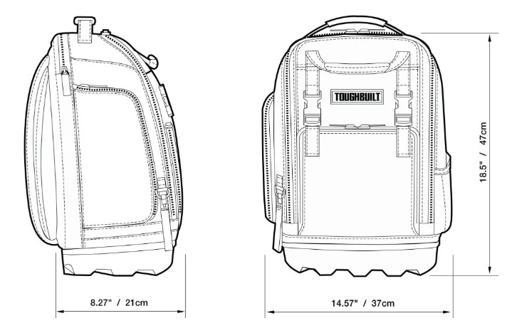 Mochila Portaherramientas Trabajo Pesado Toughbuilt Tb-66c - Imagen 5