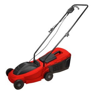 Cortadora De Césped Nappo Eléctrica + Bolsa Recolectora 25l Rojo