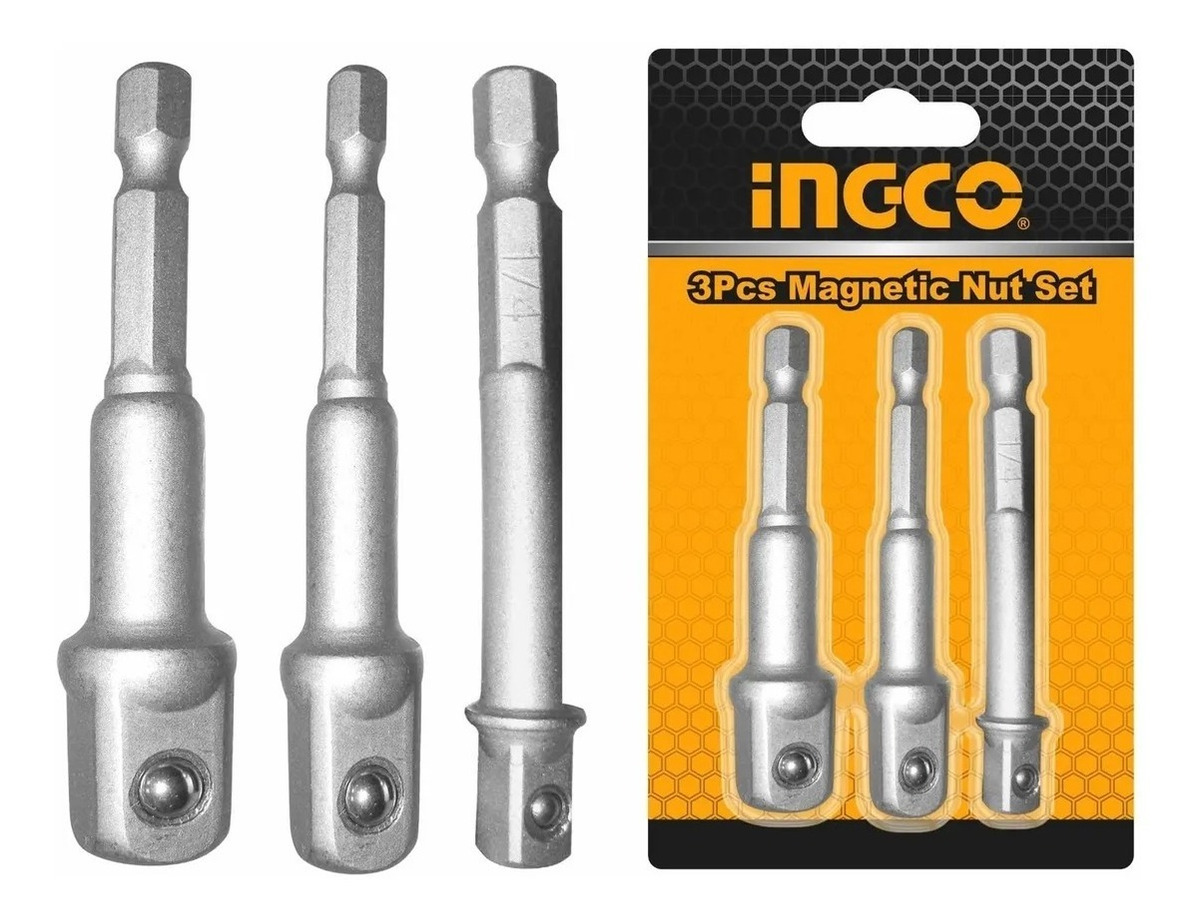 Adaptador Para Atronillador 1/4-3/8-1/2 Ingco