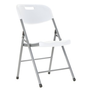 Silla Plegable Plastica Exterior Camping Catering Color Blanco París Garden Life