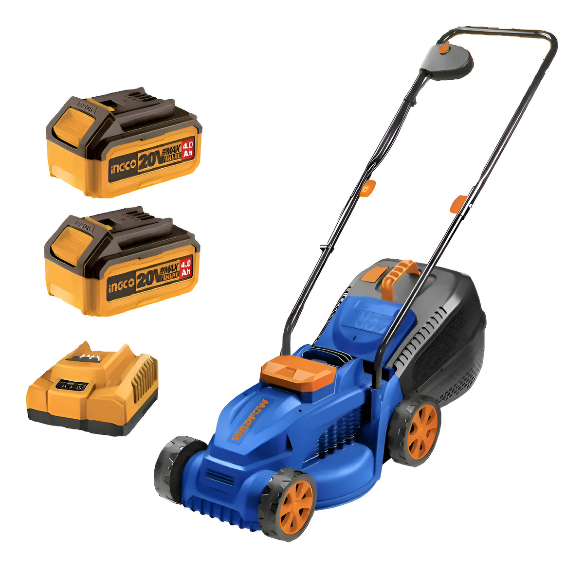 Corta Cesped A Bateria 20v Wadfow Wlkp530 + 2 Bat 4ah Y Carg
