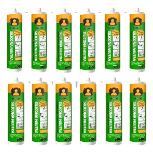 12 Silicona Neutra Transparente Secur 300ml Con Fungicida