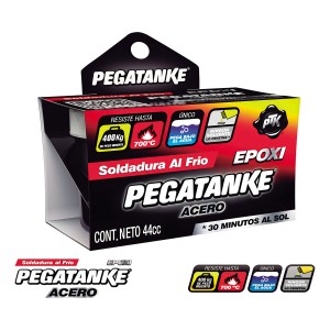 Pegamento Pegatanke Epoxi Acero 34ml Resistente Hasta 400kg Y 700°c
