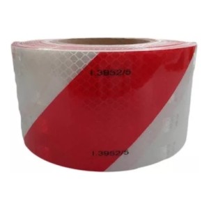 Cinta Reflectiva Roja Y Blanca Camiones Paragolpe 10 X 1 Mts