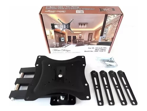 Soporte TV Monitor HDL117B2 Pared Brazo Móvil 14 A 55 Pulgadas Negro - Imagen 2