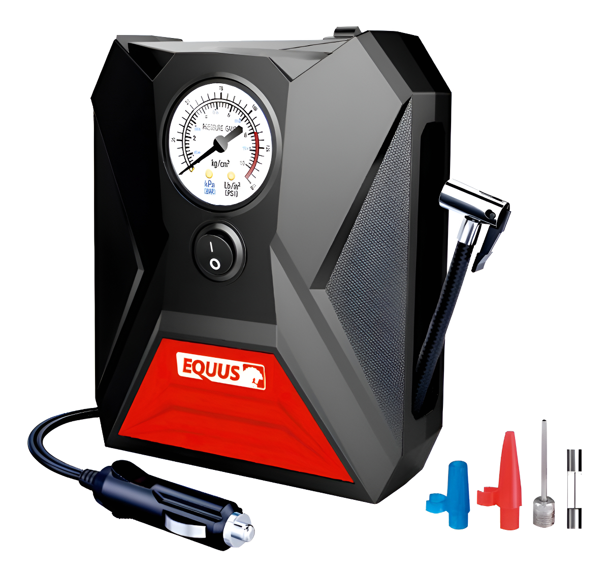 Compresor De Aire Inflador De Neumáticos Equus Negro