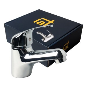 Monocomando Lavatorio Lat Mulata Canilla Baño Cocina Acabado Brillante Color Gris