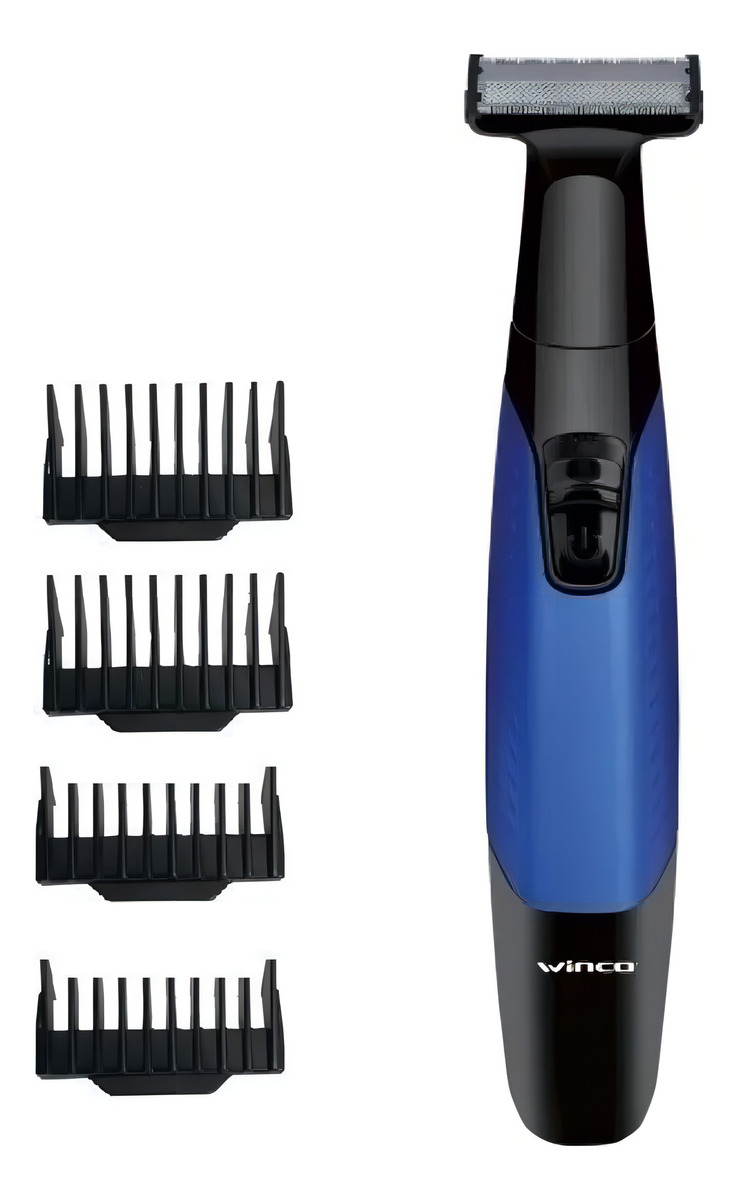 Maquina De Afeitar Inalambrica Winco W816 Negro Y Azul Negro/azul - Imagen 2