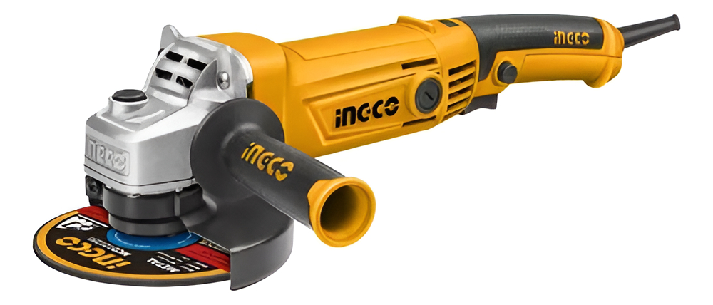 Amoladora Angular 4 1/2 1100w Ingco Ag110038 Mod Nuevo. Hnt Color Amarillo