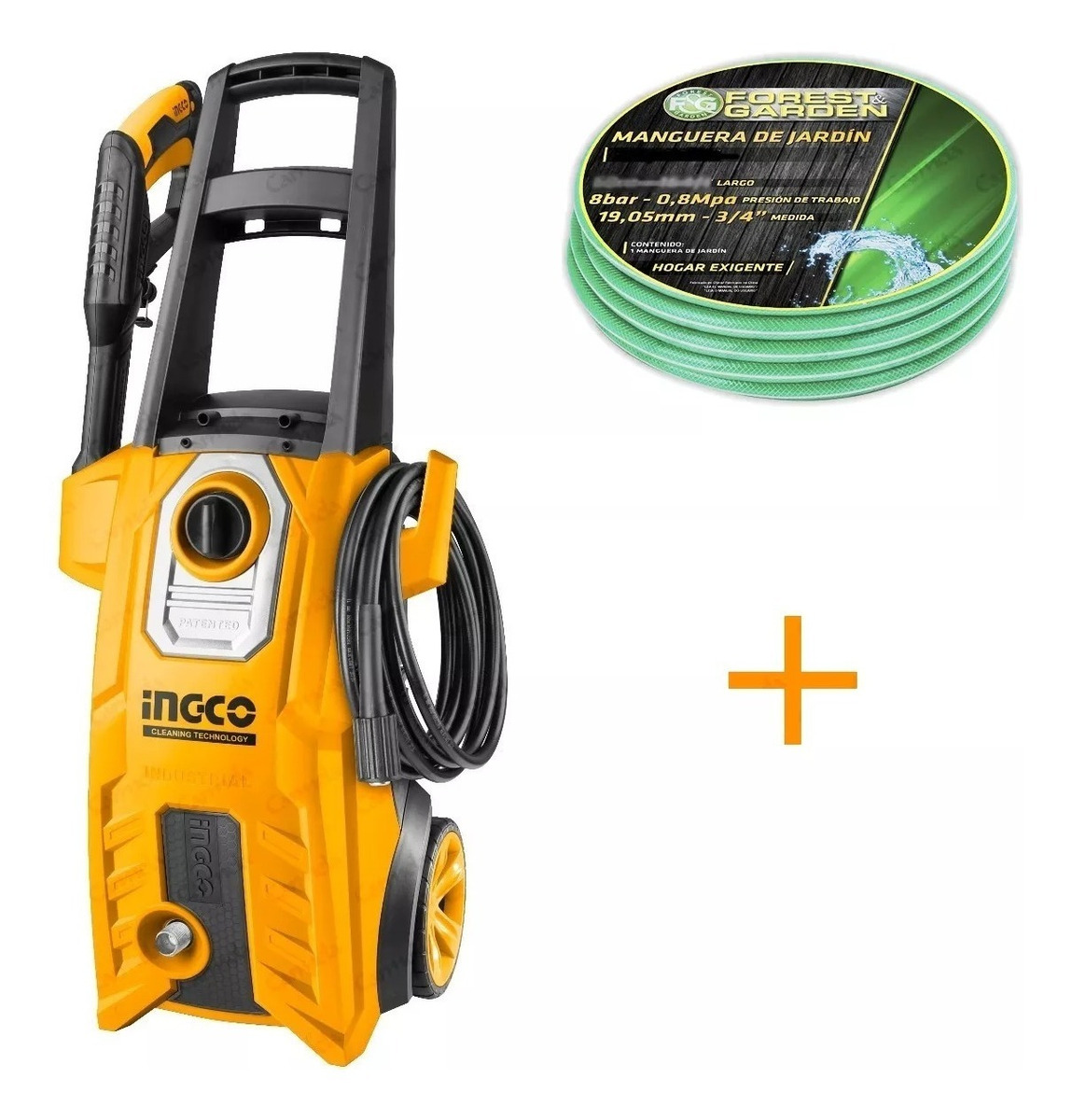 Hidrolavadora 150bar 2000w Motor Induccion Ingco Hpwr20008 - Imagen 2