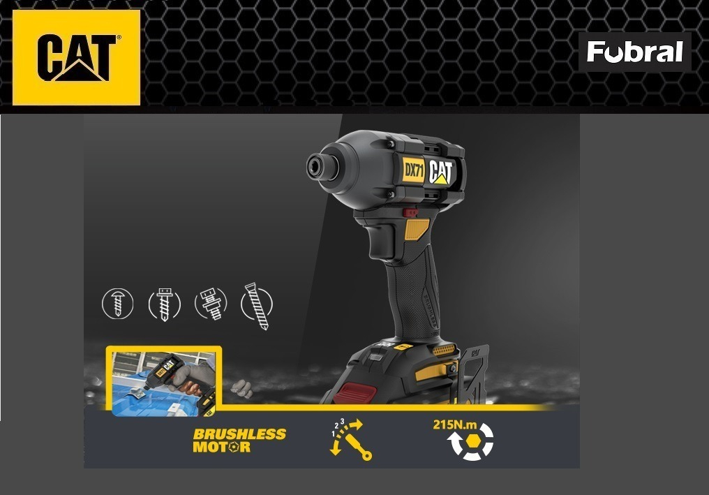 Taladro Atornillador Impacto Cat 200n 18v. Dx71b Sin Batería Color Negro - Imagen 5