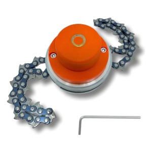 Bobina De Disco Con Cadena Para Desbrozadoras Toyama Tekna Lira, Color Naranja