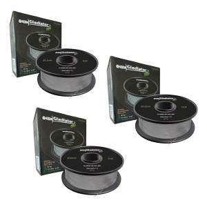 3 Rollo Alambre Flux Mig Gladiator Suelda Sin Gas 0,8mm 1kg Color Gris Oscuro