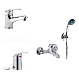 Juego De Griferia 35 Mm Ducha, Lavatorio Y Bidet Con Transf