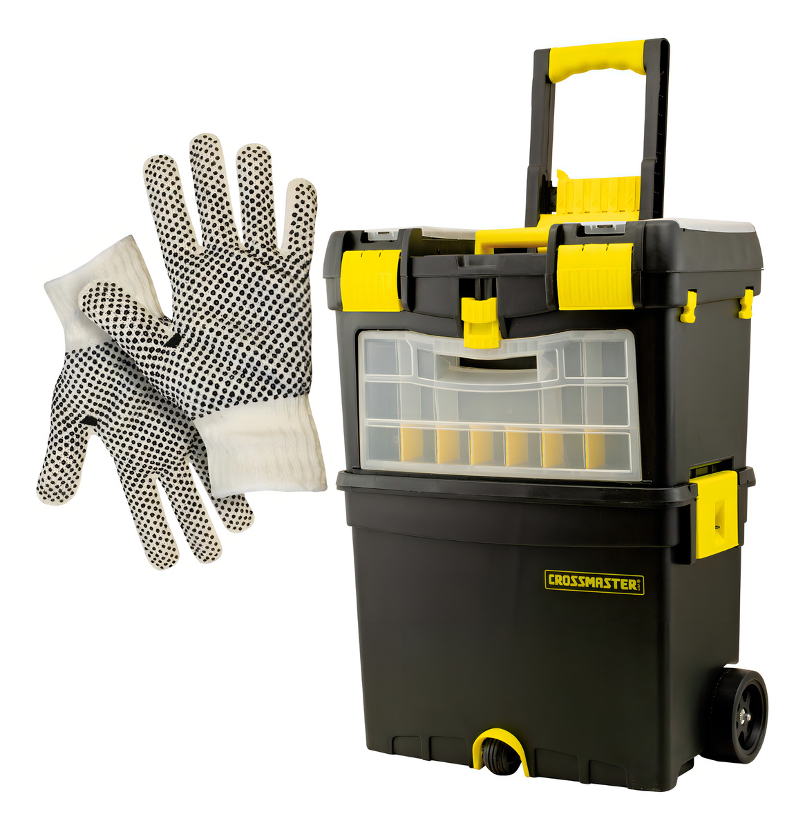 Caja De Herramientas Con Ruedas Y Organizador Bta Tools Plástico Reforzada Negro - Imagen 5