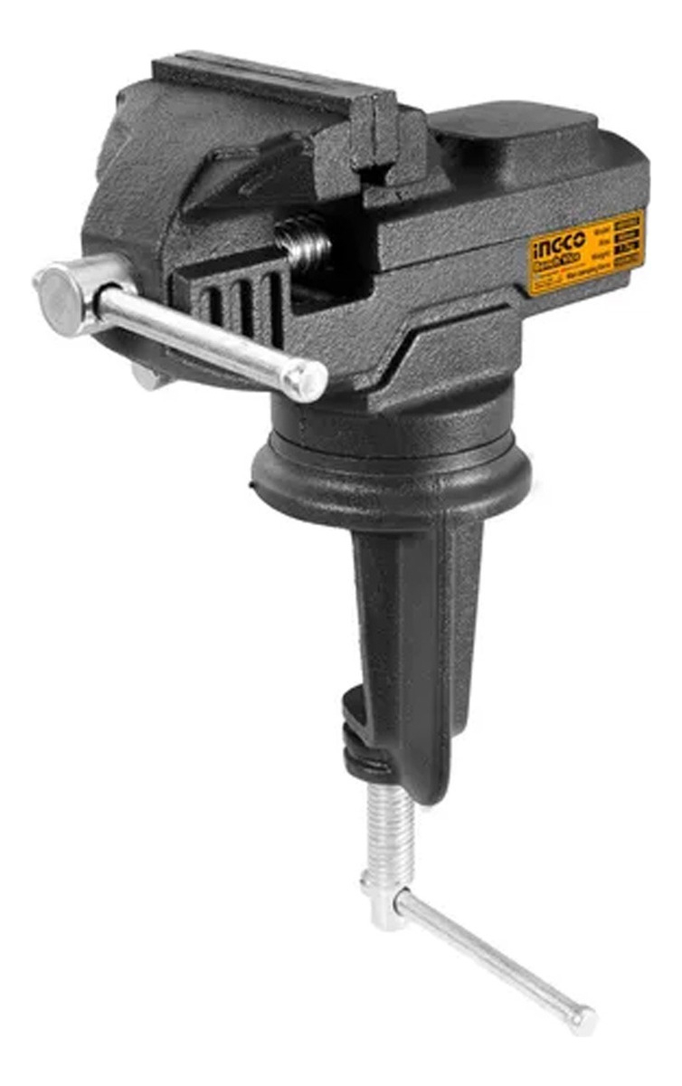 Morza De Banco Mesa 60mm Giratoria Joyero Cerrajero Ingco Gris Oscuro