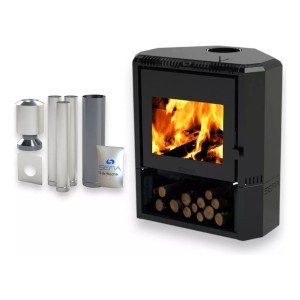 Calefactor Premium A Leña Esquinero 150m2