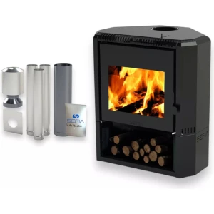 Calefactor Premium A Leña Esquinero 150m2