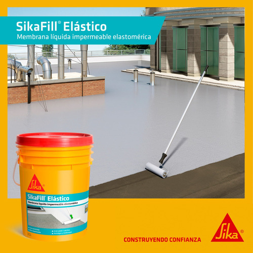 Membrana Liquida Sikafill Elastico 20 + 4kg Blanco Mate - Imagen 2
