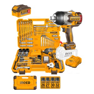 Set Llave De Impacto 1350nm + Accesorio Ingco Hkthp31261