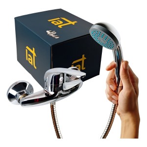 Monocomando Ducha Sin Canilla Griferia Acabado Brillante Color Plateado