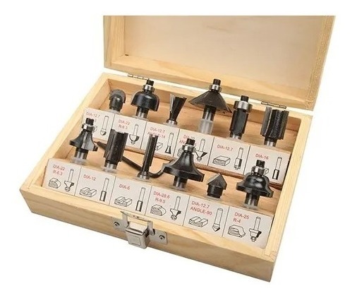 Kit 12 Fresas Tolsen 1/4 Mm Trompo Router Fresadora Tyt - Imagen 2