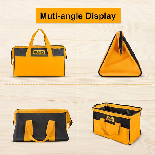 Bolso Bolsa De Herramienta 16 Pulgadas Ingco Htbg28161 Color Amarillo - Imagen 3