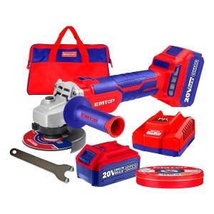 Emtop Kit Amoladora Sin Carbones Cargador 4ah 2 Bat 5a - Tyt