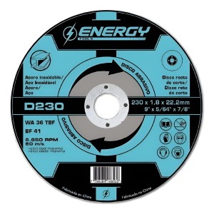 Disco De Corte Energy Metal 180mm X 1.6mm Óxido Aluminio Pack 10