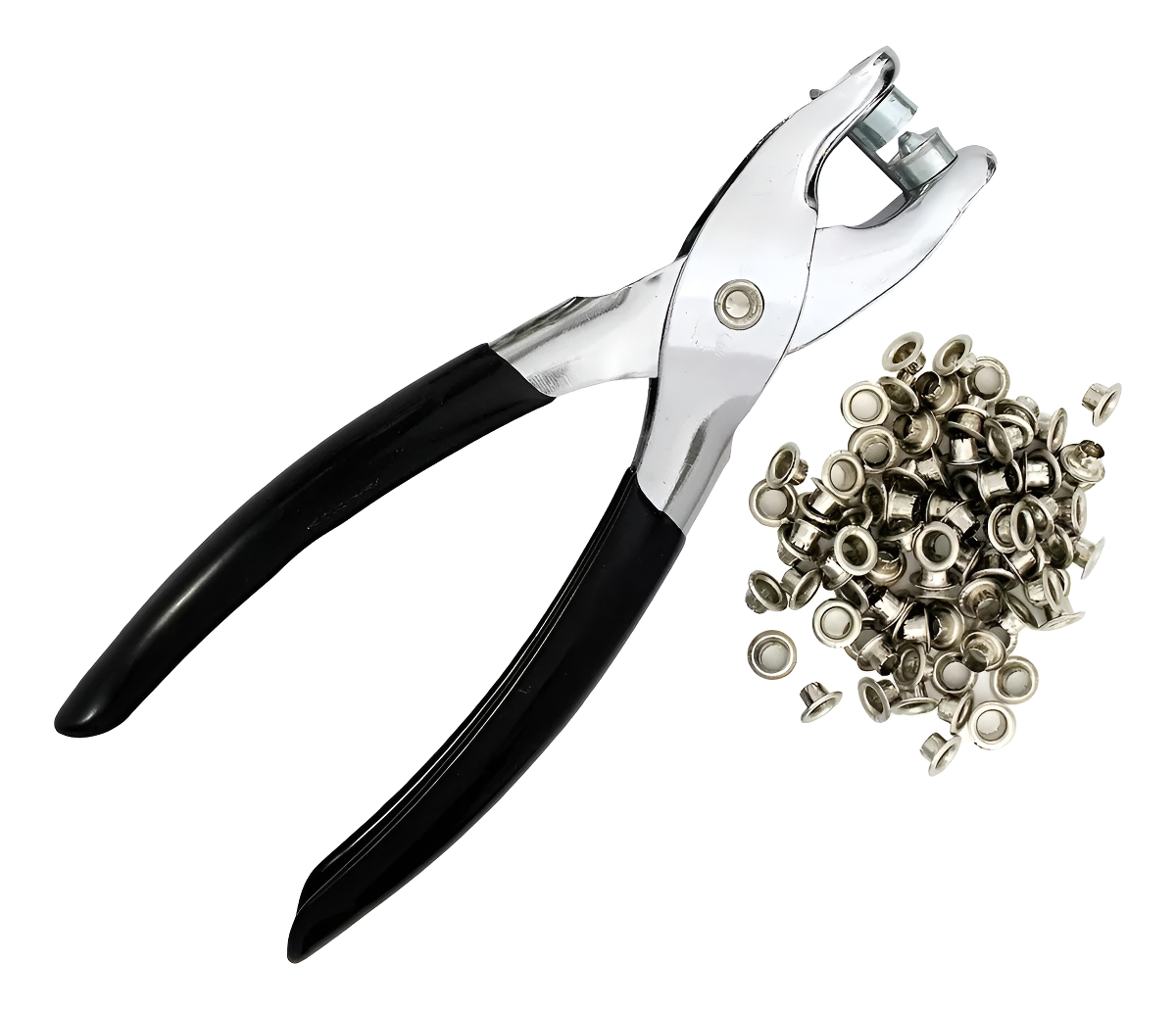Alicate Sacabocado + Remachadora Ojaletes + 100 Ojales Y - Imagen 9