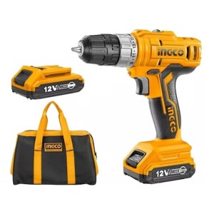 Taladro Atornillador 2 Baterias Bolso 12 Volt Cdli1222 Ingco