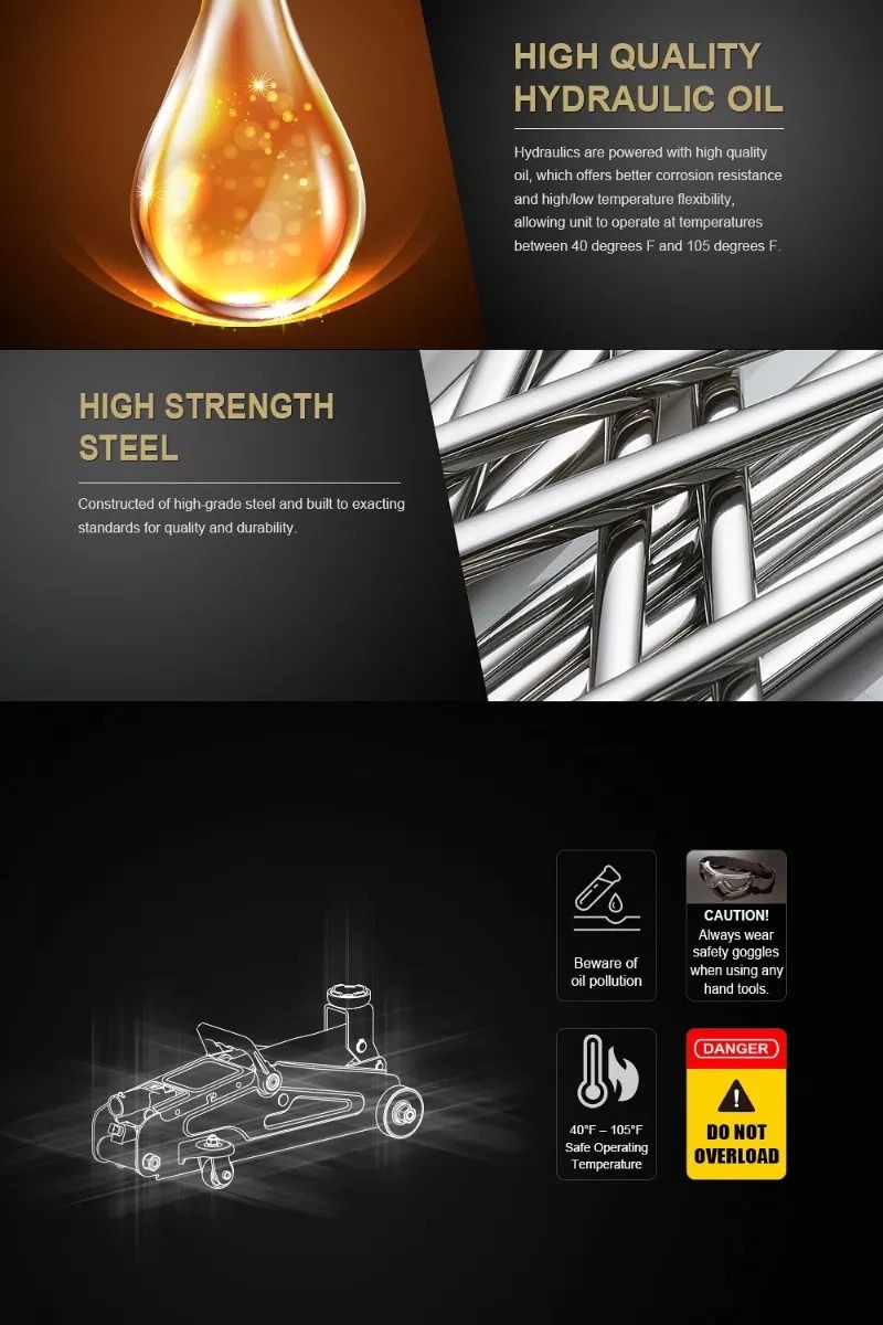 Gato Auxilio Carro 2 Toneladas Hidraulico Torin - Tyt - Imagen 5