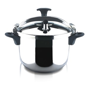 Olla A Presión Cacerola Rápida 8lt En Acero Inox Cuori Capri Color Plateado