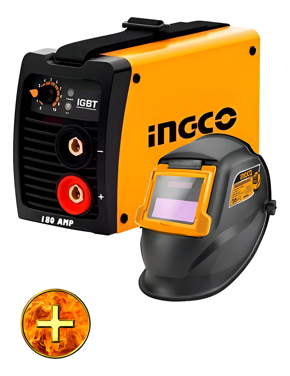 Soldadora Inverter 180 Amp Ingco Pro+ Electrodos + Careta