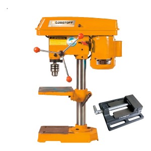 Taladro De Banco Perforador 13mm 5vel Con Morsa Lusqtoff Color Naranja Frecuencia 50 Mhz