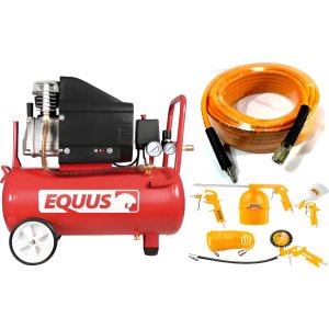 Compresor De Aire Ingco 50 Litros + 15 Mts Manguera + Kit
