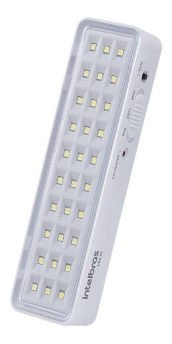 Luz De Emergencia Intelbras Lea 30 Led Con Batería Recargable 1 W Blanco - Imagen 2