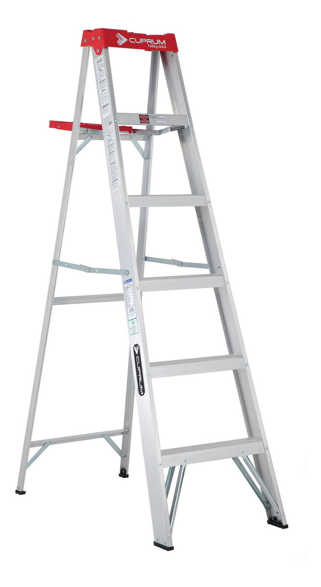 Escalera De Aluminio Tijera Cuprum C-2312-06n