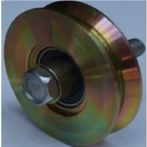 Rueda De Acero Portón Corredizo Con Eje Y Rodamiento 80mm