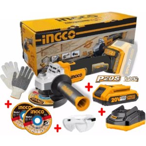 Amoladora Brushless 20v Batería + Carg Ingco Cagli201158 Tyt