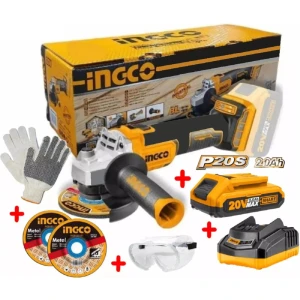 Amoladora Brushless 20v Batería + Carg Ingco Cagli201158 Tyt