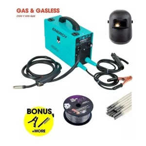 Soldadora Inverter 4en1 Mig Mag Tig Mma Gas No Gas + Rollo