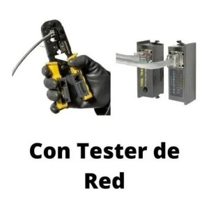 Pinza Crimpeadora Rj45 C Crique Y Tester De Red Crossmaster