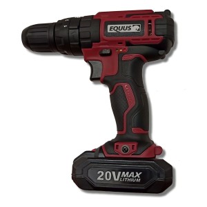 Taladro Percutor Atornillador Inalámbrico De 10mm Equus 13811st + 1 Batería De 2ah + Accesorio Con Bolsa