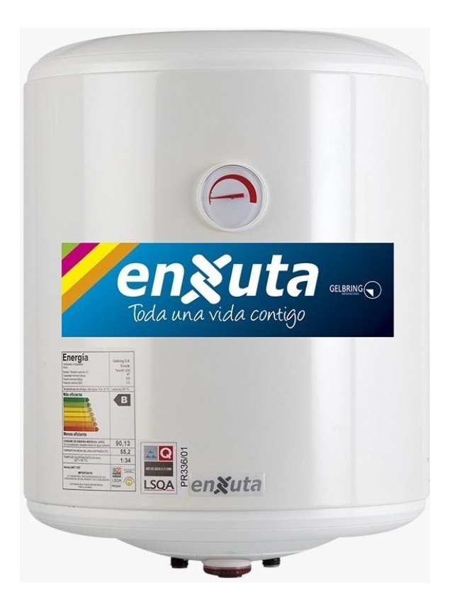 Calefón / Termotanque Acero Enxuta 40 Lts. - Tenx40 - Tyt Color Blanco