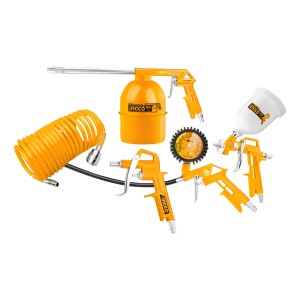 Kit Compresor Aire P8istolas Y Mangueras Ingco 1/4'' Compres