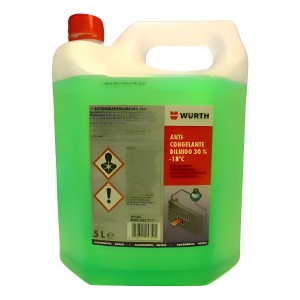 Refrigerante Anticongelante Wurth Verde Al 30% De 5 Litros Verde